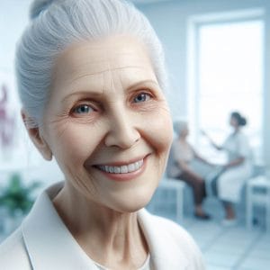 Senior Care Facilities- Feature image of a smiling senior in a home 