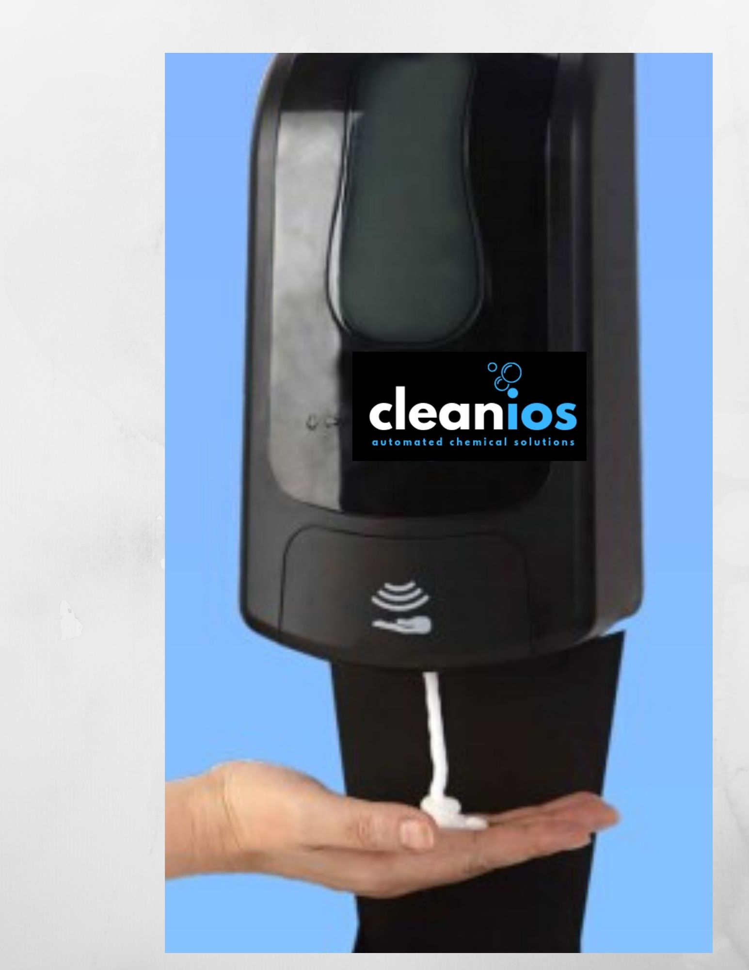 Touch Free Dispensers   Black Dispenser Wall Branded 